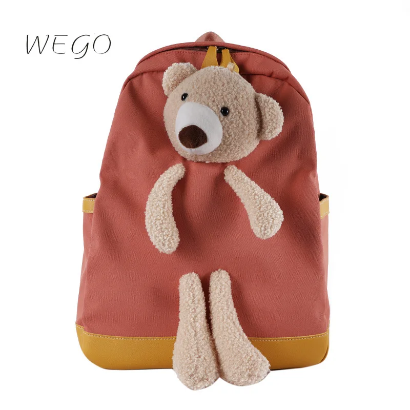

Bear backpack Japanese girls and middle school students bag fashion cartoon doll college students personality backpack