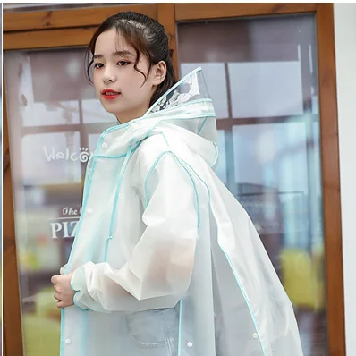 

Waterproof Transparent Raincoat Polyester Overall Women Bicycle Backpack Raincoat Hiking Student Capa Lluvia Rain Gear DM50R