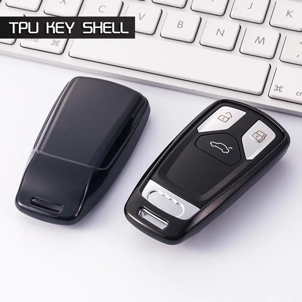 Smart 3 Button Car key wallet case For Audi A4 A4L Allroad B9 Q5 Q7 TT TTS 8S 4m A5 A6L QT S5 S7 8S S4 8W RS Auto Part - Название цвета: Option 2