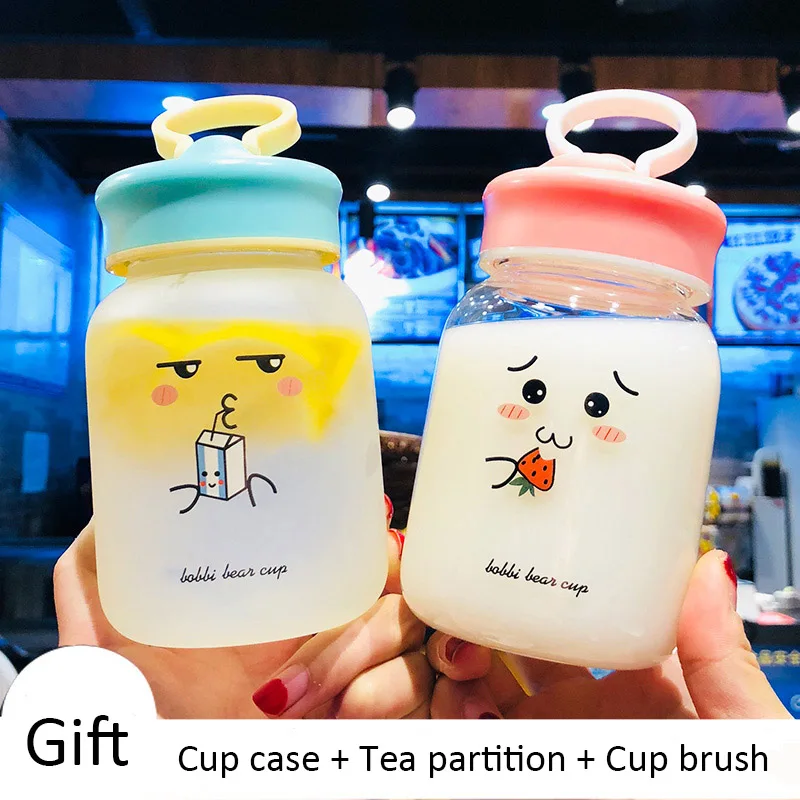 Креативная Милая бутылка для воды девочек студентов детей Kawaii прозрачная