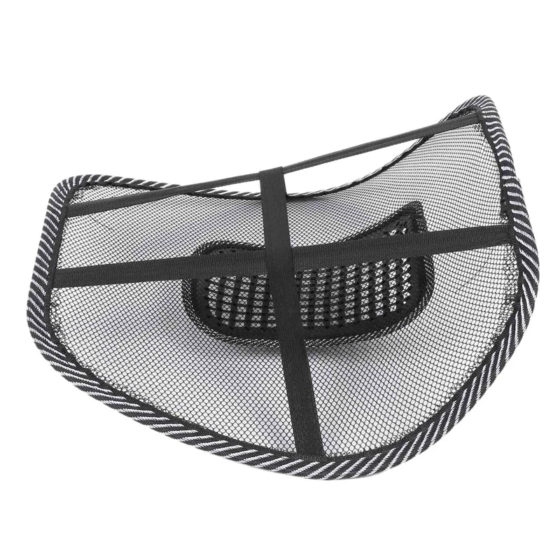 

1 Pcs Black Mesh Lumbar Back Brace Support Office Home Car Seat Chair Cushion & 25 Pcs Trim Panel Nylon Retainer Clips