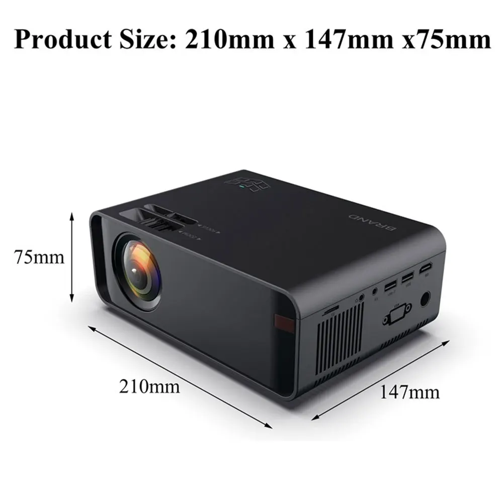 W80 HD home projector HDMI/AV/USB/SD/VGA support Dolby sound cable /wireless same screen version Projector for Home Cinema | Компьютеры и
