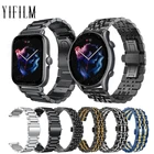 Браслет из нержавеющей стали для Huami Amazfit GTR 3GTR 3 Pro  GTS 3, классический металлический ремешок для смарт-часов Amazfit Gtr3 Pro Gtr3