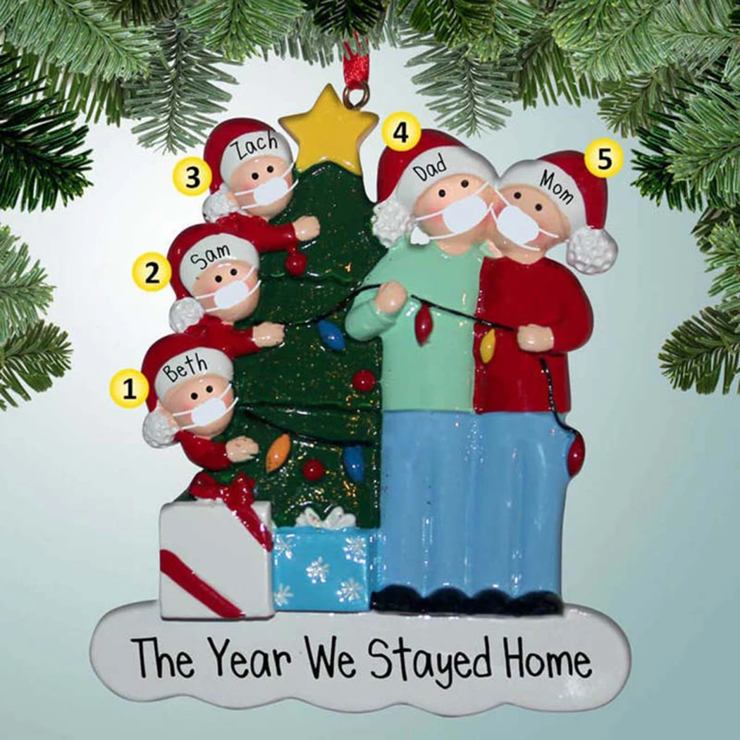 

Personalized Christmas Ornament DIY Christmas Tree Snowman Ornament New Year Quarantine Family Xmas Lockdown Decor