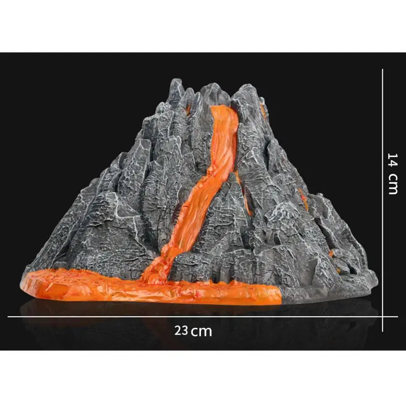 

Simulation Volcano Model Spray Red Light Train Dinosaur Model Toy Accessories Sand Table Layout