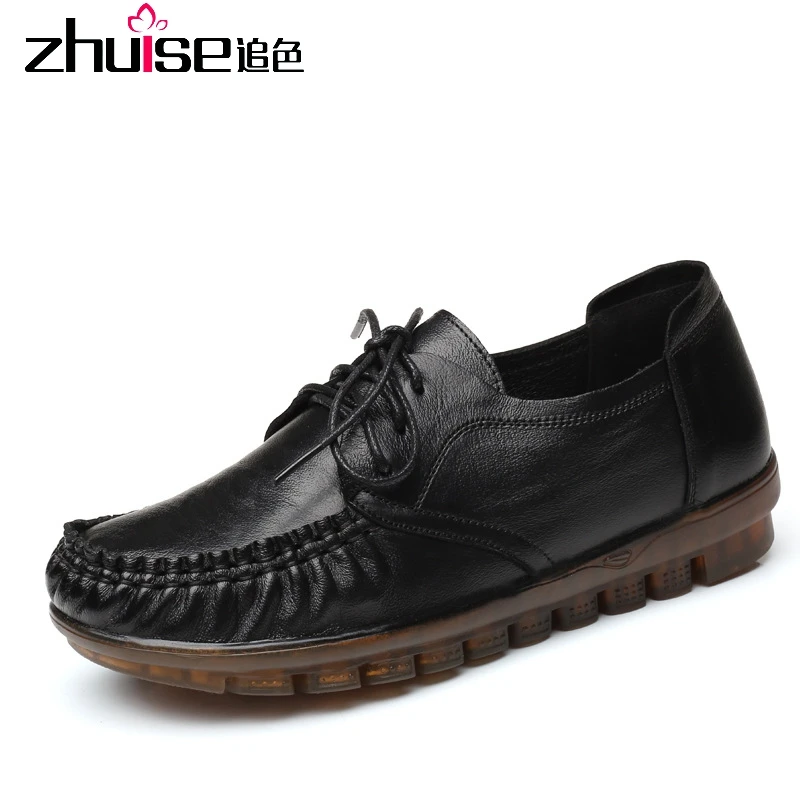 Новинка осенняя повседневная обувь спортивная кожаная для мам мягкая подошва на