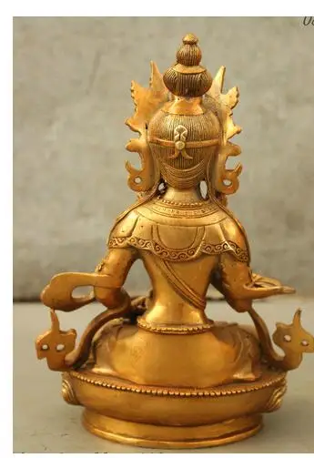 Из бронзы чистая медь OLD QING MING BRASS 8 &quotтибетская Тантра идол бронзовая