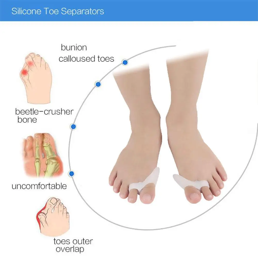 

2pcs/set Children's Double-hole Foot Valgus Correction Valgus Toe Thumb Toe Toe Valgus Big Separator Tool Correction Device T7C9