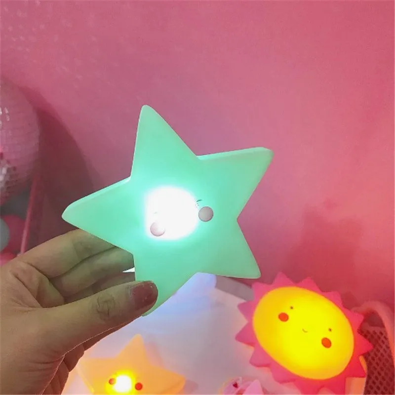 LED Night lamp decorate desk light battery dream cute Five-pointed Star Unicorn holiday creative light for baby bedroom luminar