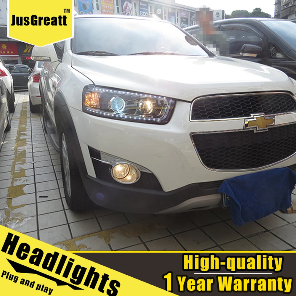 

A Pair For Chevrolet Captive LED Headlights 12-15 Captive HID Head Lamps Bi Xenon Beam Fog Daytime Running Lights Double lens