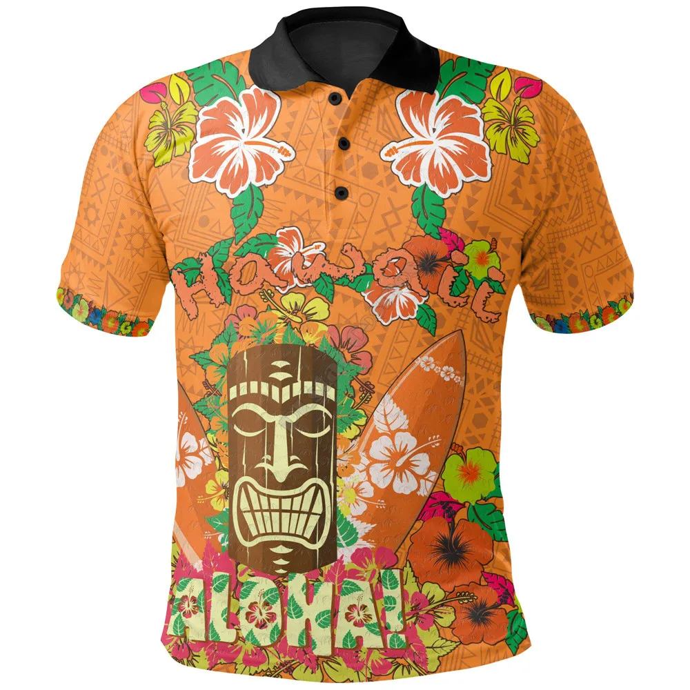 

Hawaii All Over Polo Shirt Aloha Hawaii Summer Fashion 3D Printed Polo Shirt Men for Women Short Sleeve T-shirt Streetwear 03