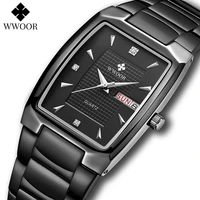 wwoor men watches luxury fashion waterproof date clock male sport black watch men quartz wristwatches relogio masculino men gift