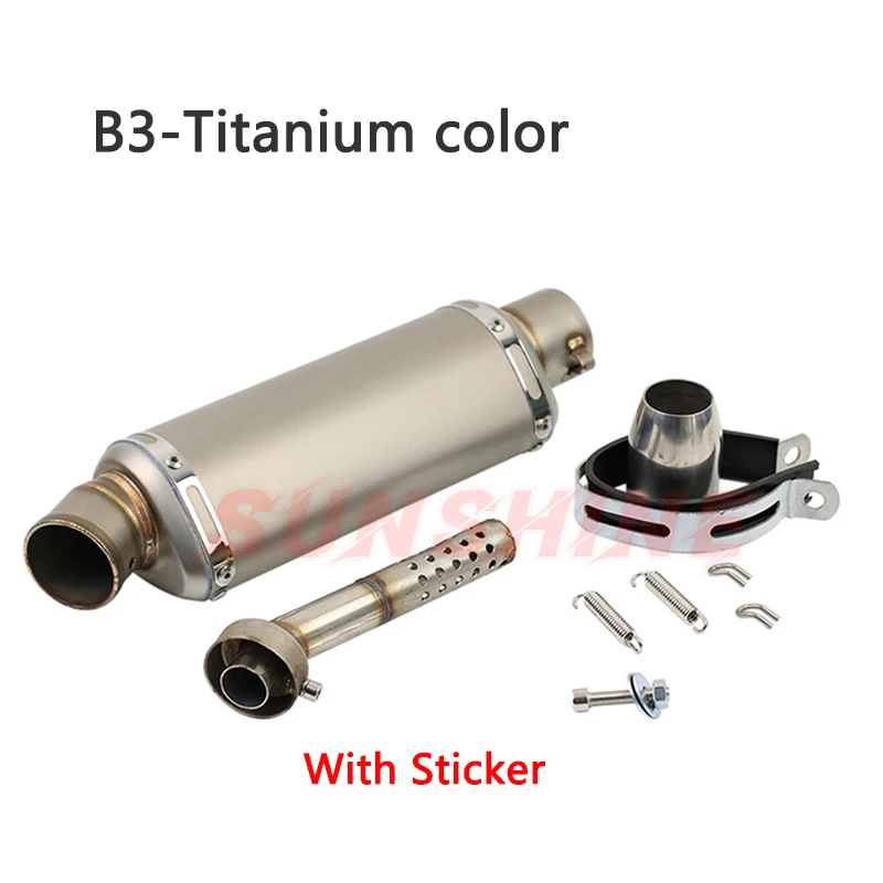 Универсальный глушитель выхлопной трубы мотоцикла для Z900 NINJA 400 ZX10R SV650 MT07 K7 K8