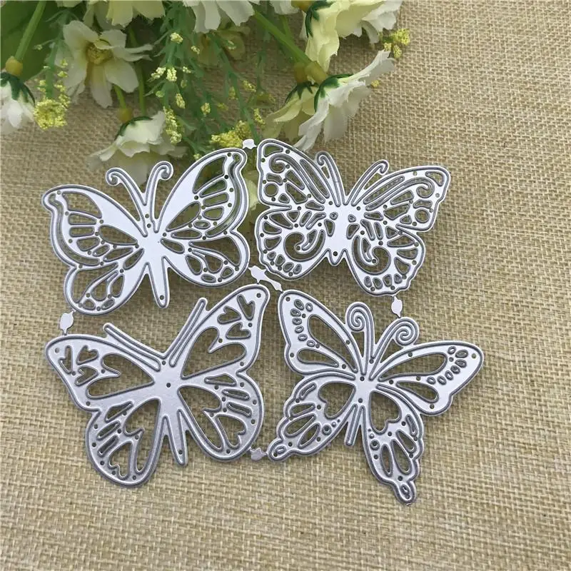 

4pcs butterfly Metal Cutting Dies for DIY Scrapbooking Album Paper Cards Decorative Crafts Embossing Die Cuts