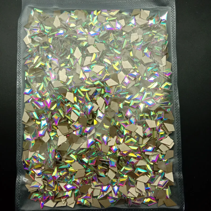 

Wholesale 1440pcs/set Stass Crystals Diamonds 3D Rainbow Rhinestones Jewelry AB Shaped Diamonds Stones for Nails Clothes Shoes