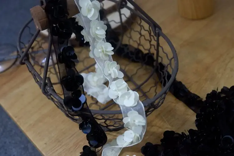 2 ярда/партия искусственный жемчуг Ширина 1 5 см|beaded lace trim|lace trimpearl beaded trim |