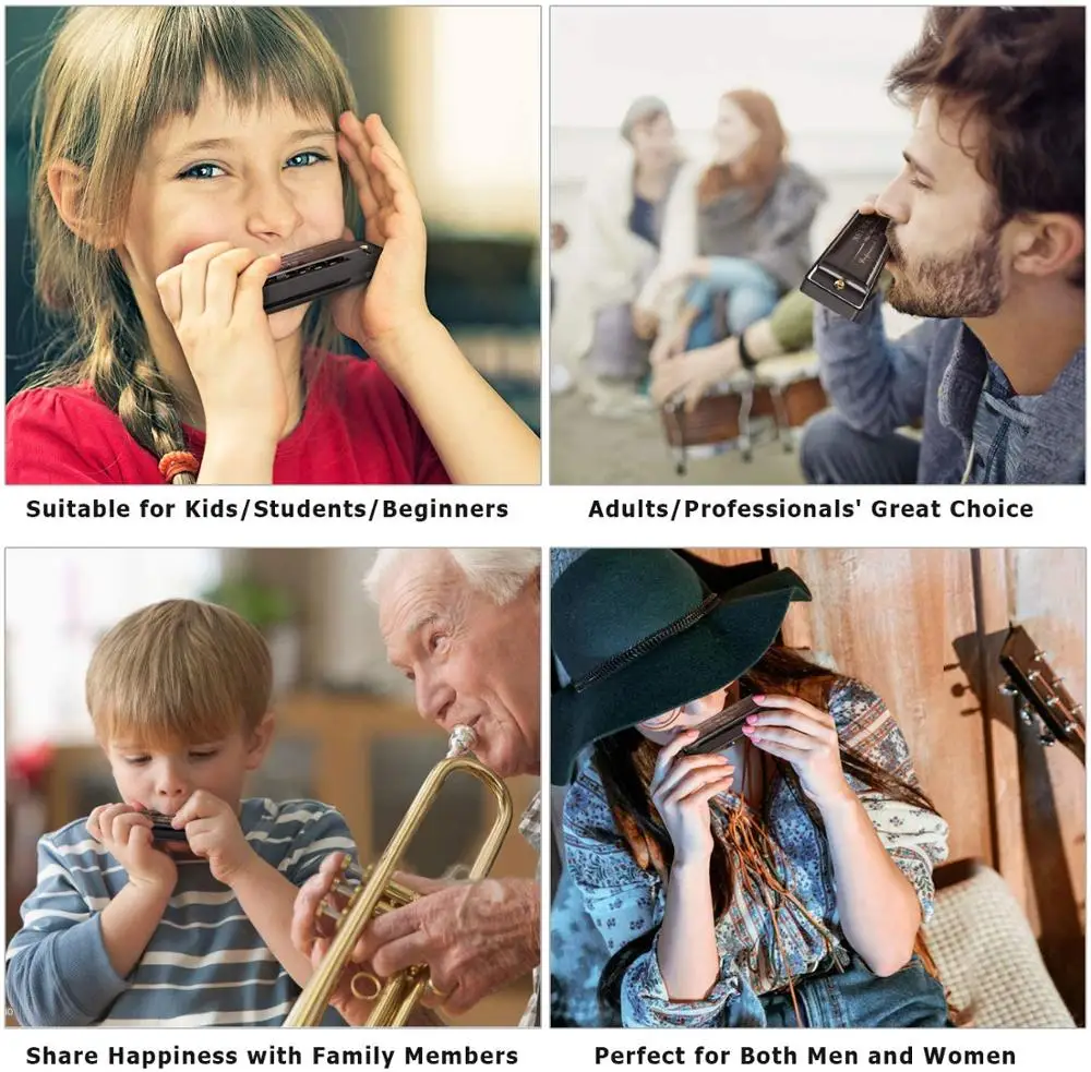 Гармоника с 10 отверстиями 20 мелодий ротовой орган блюз роскошная гармоника