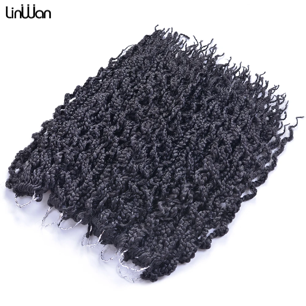

18 Inch African Curly Synthetic Box Braiding Crochet Hair Heat Resistant Ombre Crochet Extensions Braiding Hair For Black Women