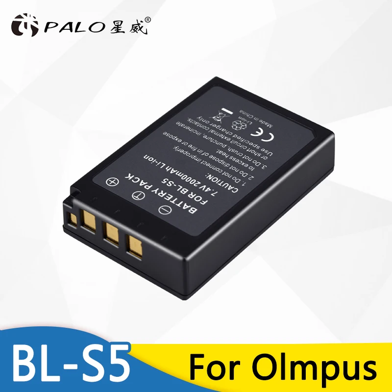 Palo 2000mAh PS BLS5 BL S5 BLS50 Battery для Olympus PEN BLS 50 E PL2 PL5 PL6 PL7 PM2 OM D M10 II Stylus1|Цифровые