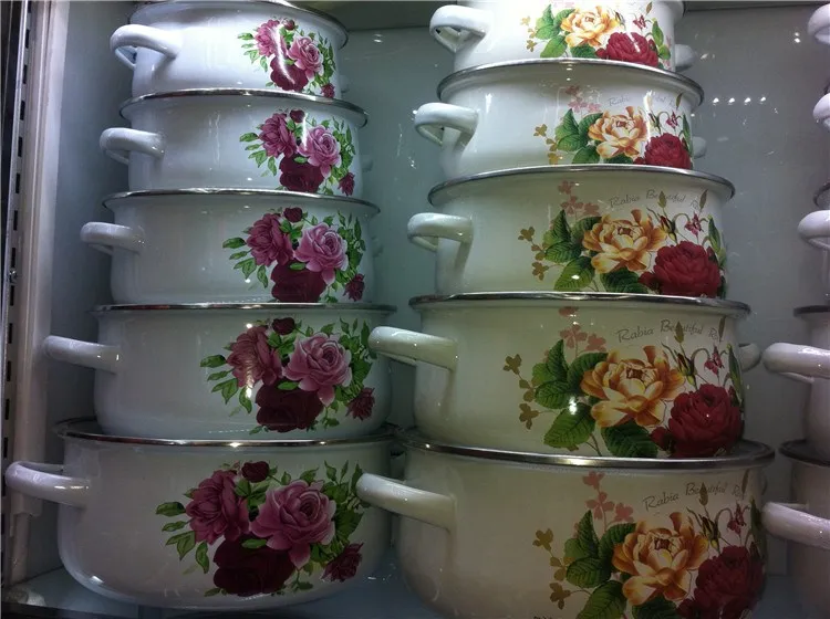 Набор эмалированной посуды 5 шт. кастрюля для супа тушения индукционная плита