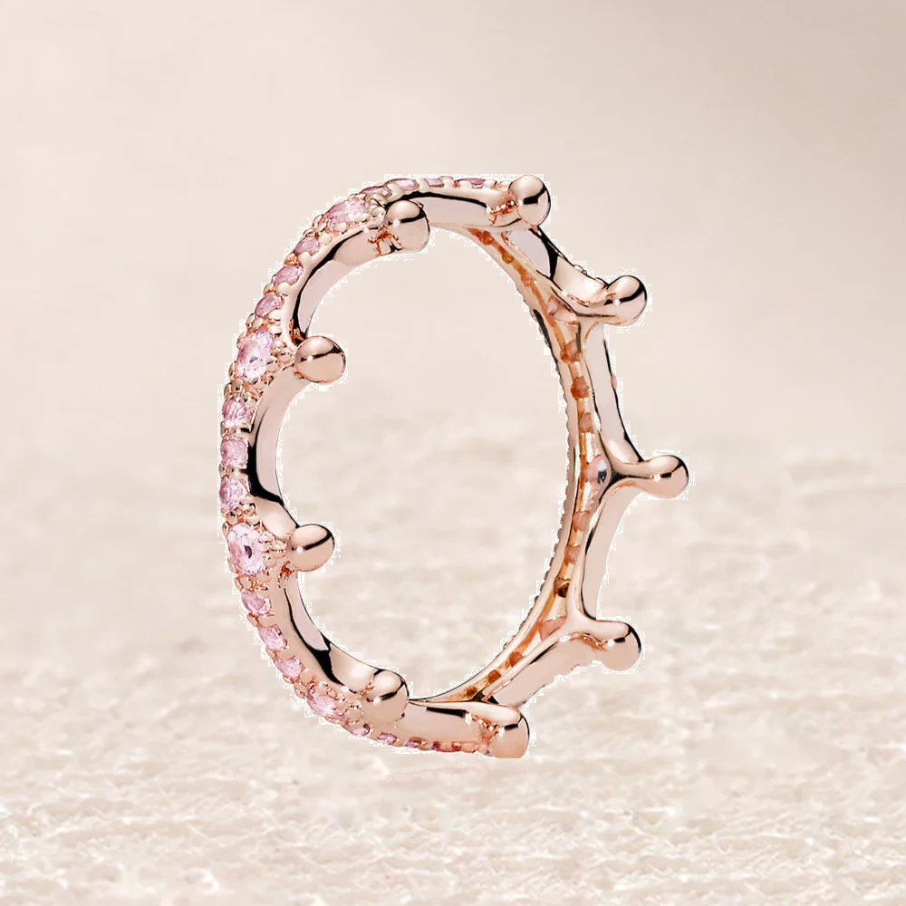 

187087NPO ROSE PINK ENCHANTED CROWN RING