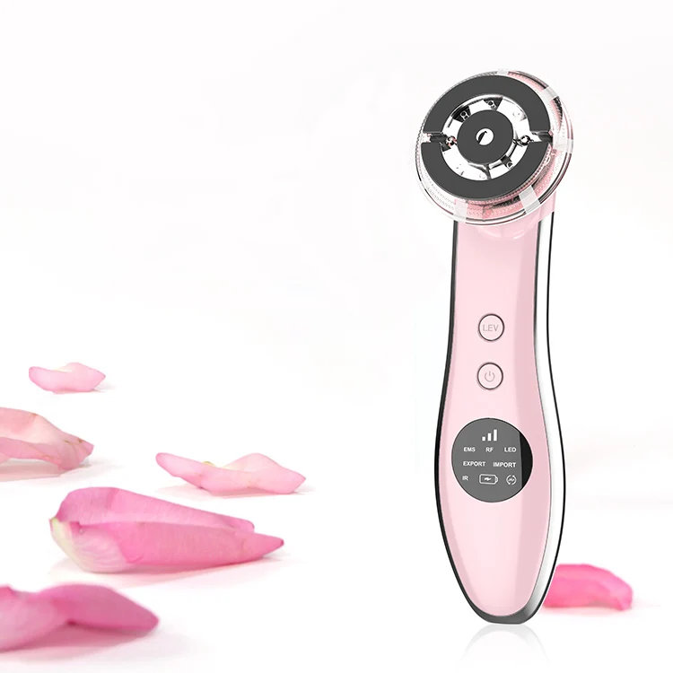 

EMS LED Light Facial Beauty Machine Sonic Vibration Ion Hot Cool Compress Face Skin Anti Aging Wrinkles LCD Care Beauty Massager