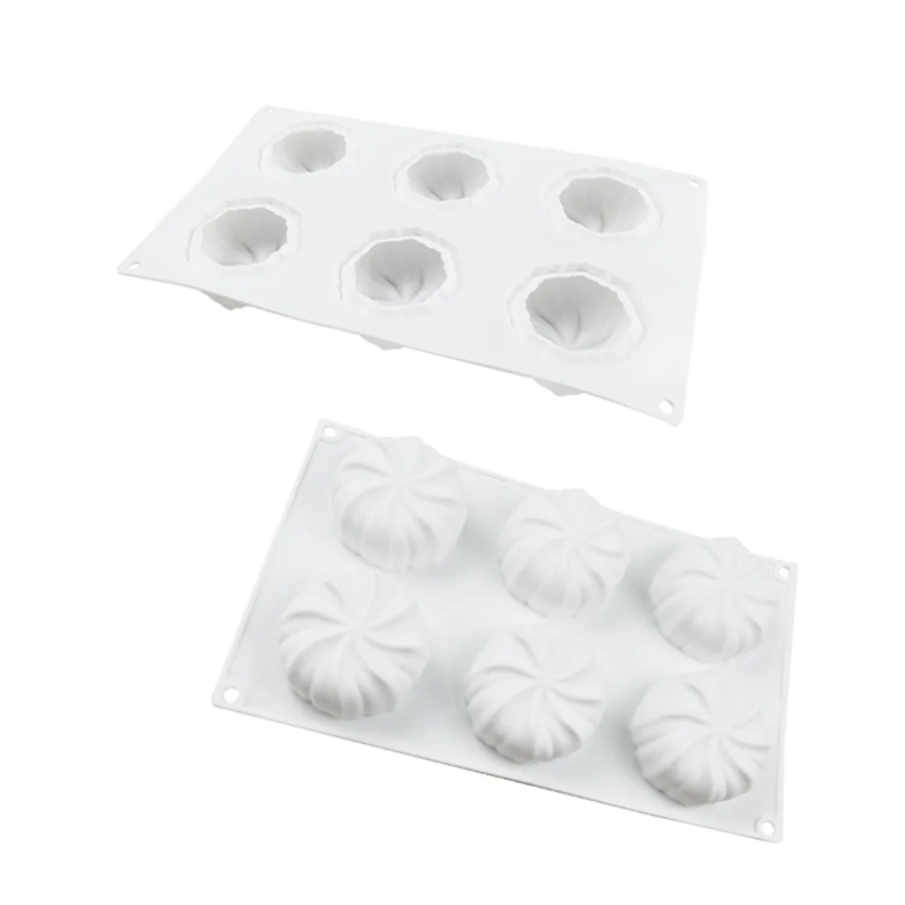 

6 Cavity Pumpkin Mold Non-Stick Fondant Mold Cupcake Jelly Baking Mold Tray