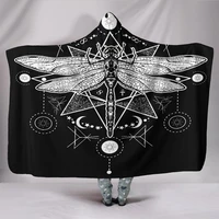 plstar cosmos dragonfly hooded blanket 3d full print wearable blanket adults men women polynesian drop shipping 01