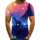 Мужская футболка с коротким рукавом и 3D-принтом, лето 2021