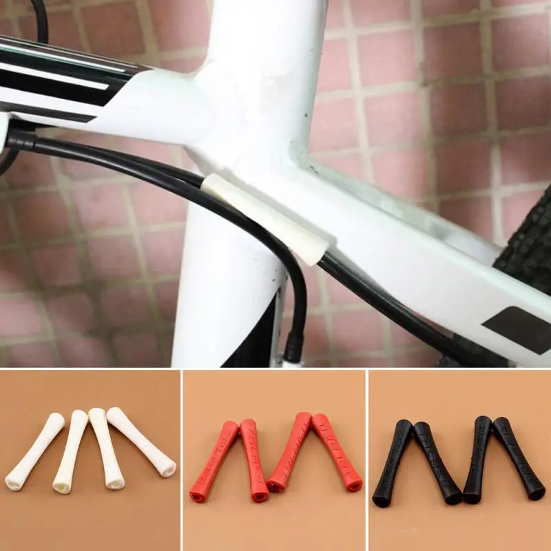 4 шт./лот Велосипедный тормозной провод защитный рукав резиновая труба сдвиг