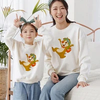 fashion chip and dale print disney white hot selling parent child sweatshirts dropship exquisite family look hoodies minimalist