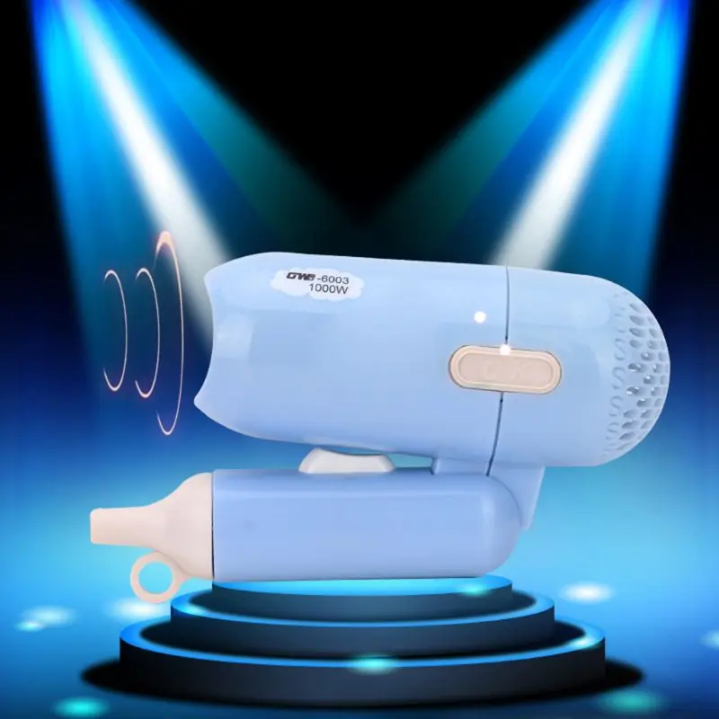 Фен для волос мини горячий холодный вентилятор 1000 Вт ручка фен стайлер складной