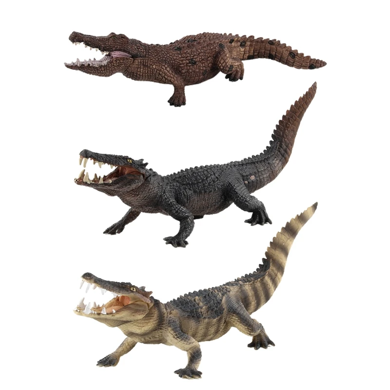 10in Crocodile Figurines Simulation Animal Interactive Realistic Toy Figure Miniature Model Decoration Hobby Collections | Игрушки и