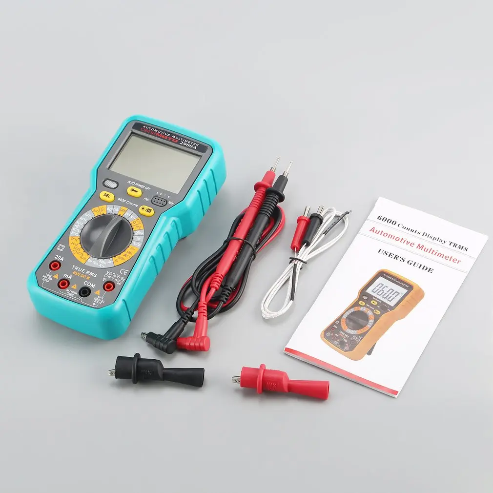 2900A Цифровой Автомобильный мультиметр для двигателя автомобиля 6000 отсчетов