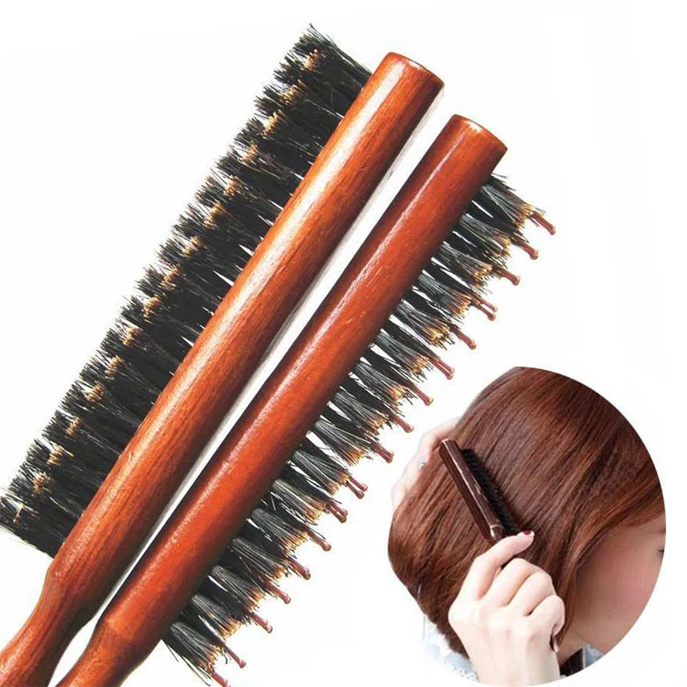 Расческа щетка Кабан пушистая с деревянной ручкой Парикмахерская для волос