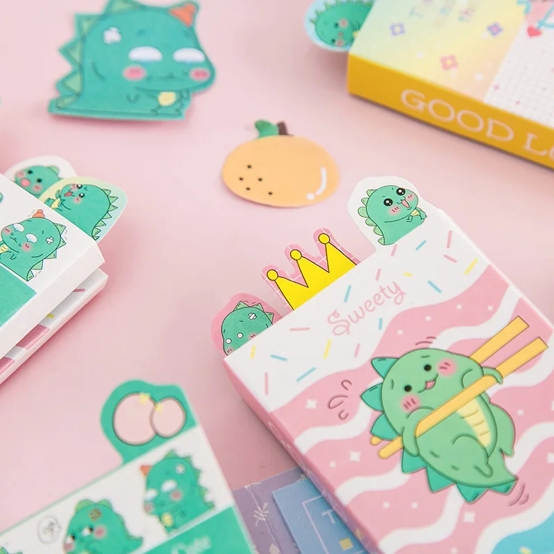 Милые Складные Липкие заметки Kawaii Единорог блокноты Написание наклейки для
