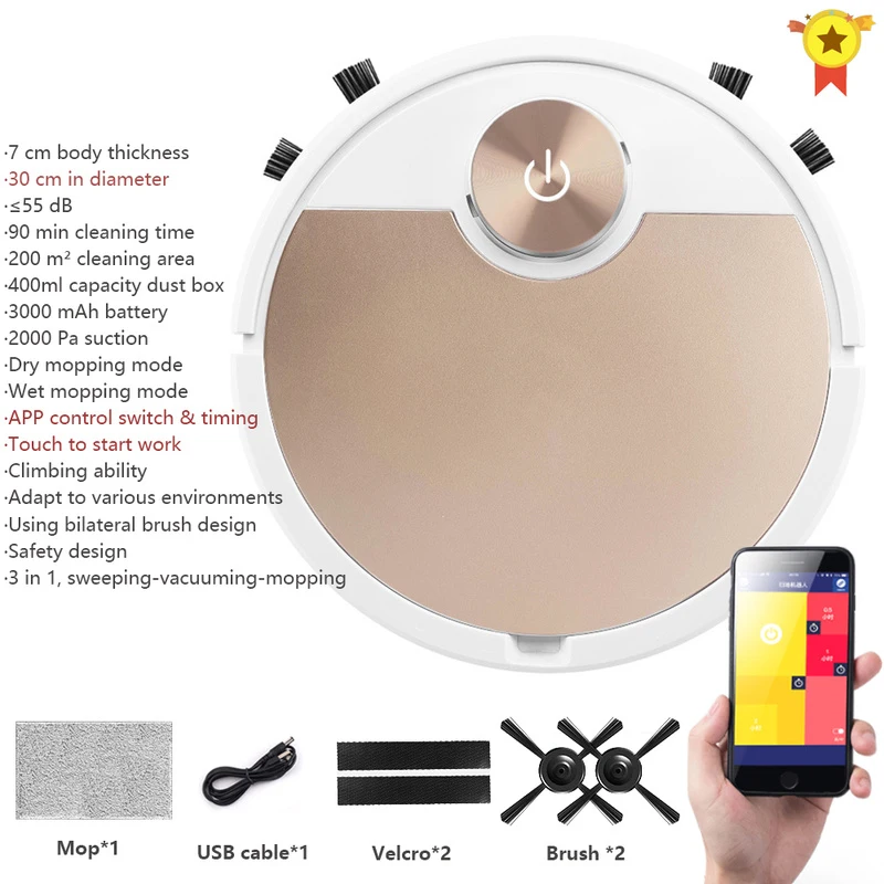 Умный робот пылесос ES06 бытовой мобильный телефон приложение пульт