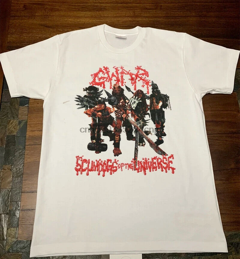 Новинка для мужчин 90S GWAR SCUMDOGS Вселенной Двусторонняя Тур рубашка Все размеры