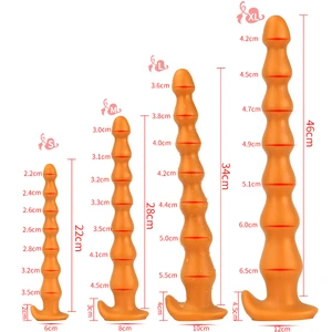Жидкие Силиконовые анальные шарики, Анальная пробка, мягкая Вагина, массажер простаты, длинный глубокий анус, SM, секс-игрушки для мужчин, женщин, мужчин, мастурбатор
