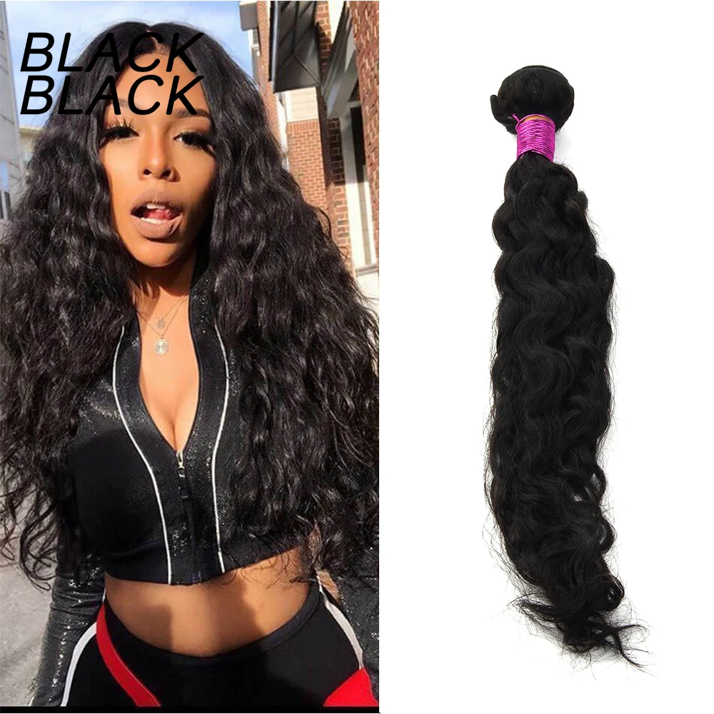 

Blackblack Hair Brazilian Natural Wave 30 32 34 36 inch Hair Bundles Human Hair Extensions 1/3/4 Bundles Remy Hair Weave Bundles