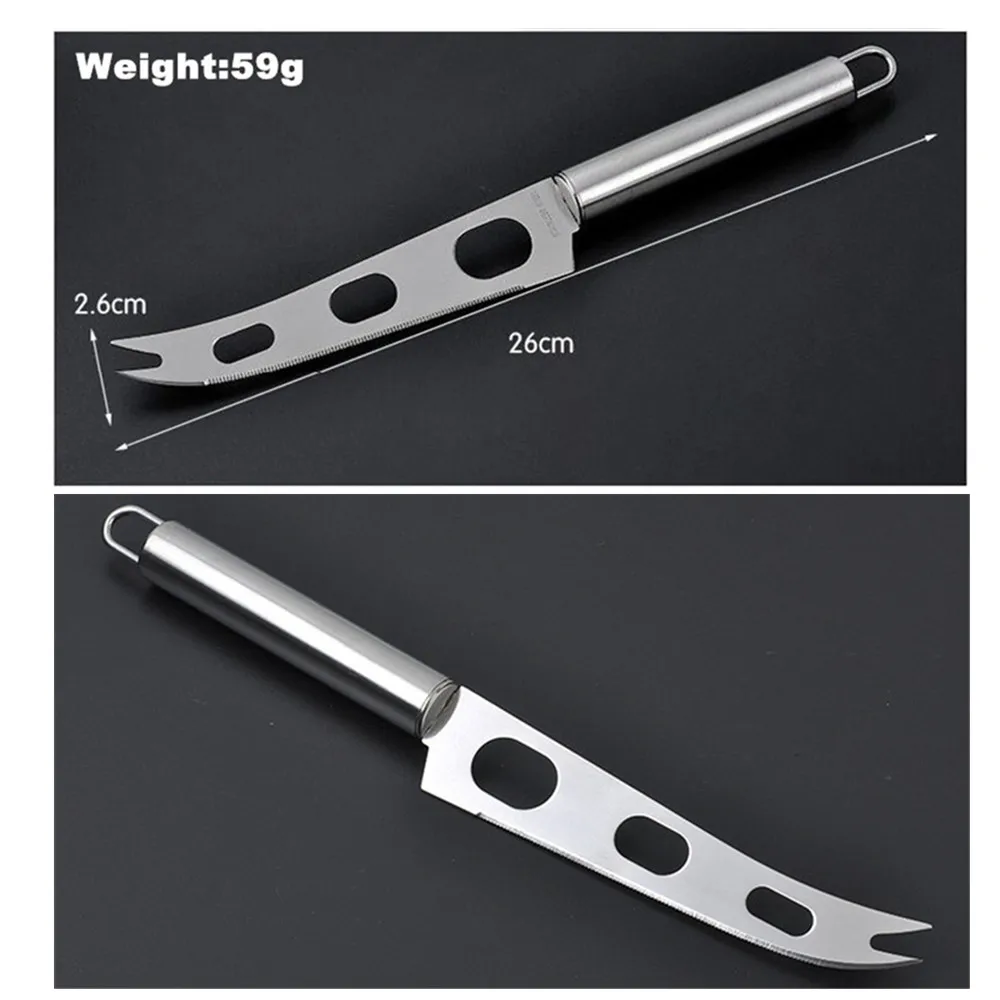 

1pcs Stainless Steel 3 hole Cheese Knife Pizza Knife Bread Cheese Butter Knife Cake knife Kitchen Tools High Quality
