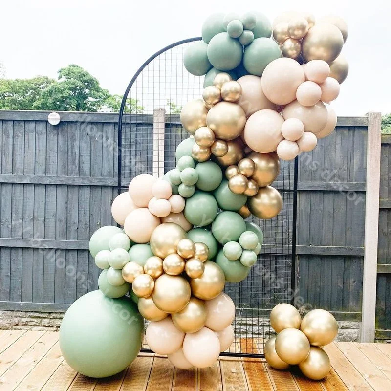 

Baby Shower Avocado Green Gold Cream Peach Wedding Birthday Party Decor Latex Balloon Garland Arch Holiday Event Backgound Decor