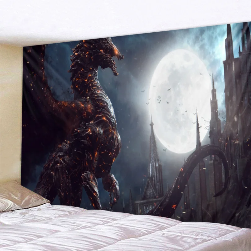 

Dragon Landscape Large Tapestry Wall Hanging Printed Home Decoration Tapestry Bedroom Tapestry Living Room Tapestry