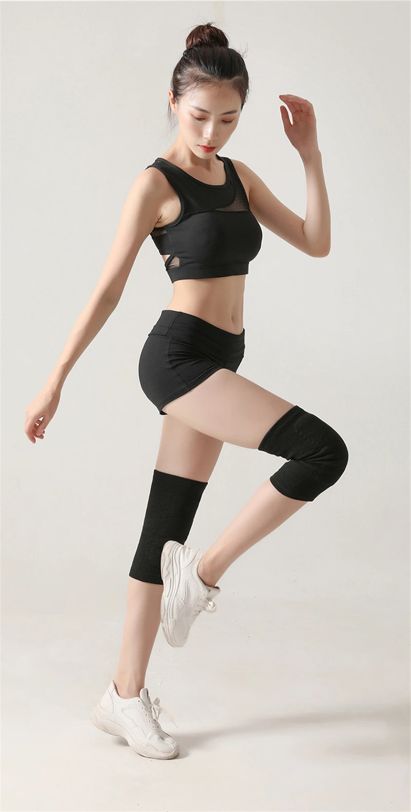 1 пара теплых наколенников плюс бархатные толстые Самонагревающиеся осенние и зимние наколенники бандаж защитные наборы для велоспорта на открытом воздухе