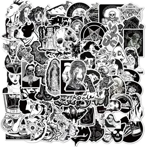 50100pcs black white punk style gothic horror graffiti stickers laptop guitar phone car waterproof cool sticker decal kid toy free global shipping
