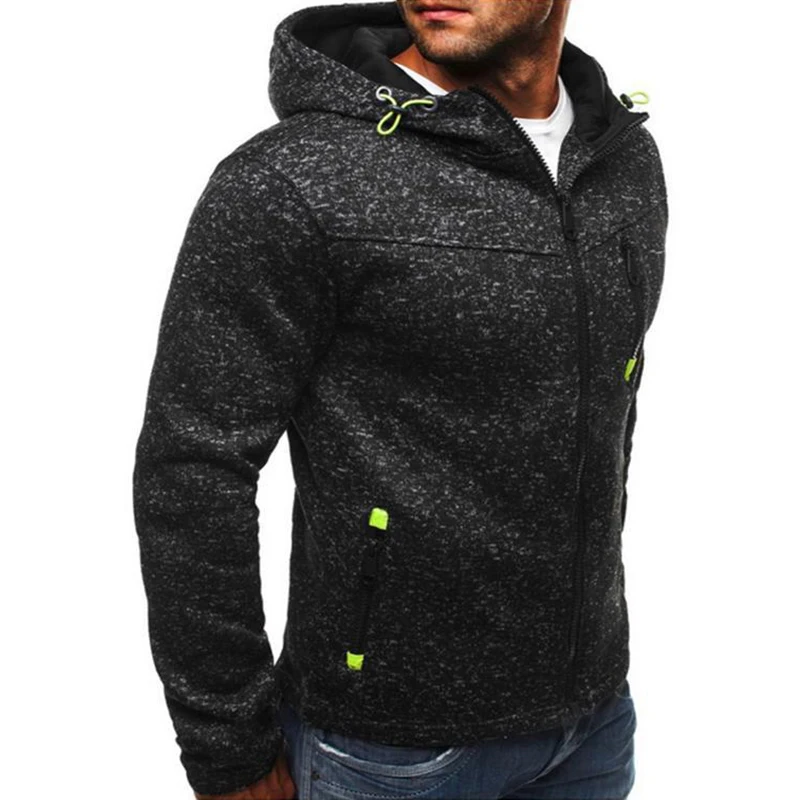 Модное жаккардовое спортивное пальто с капюшоном для осени и зимы мужская куртка