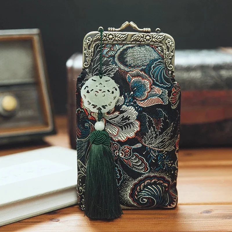 Шелковый текстиль мобильный телефон чехол для iPhone 11 pro max китайский стиль вышивка