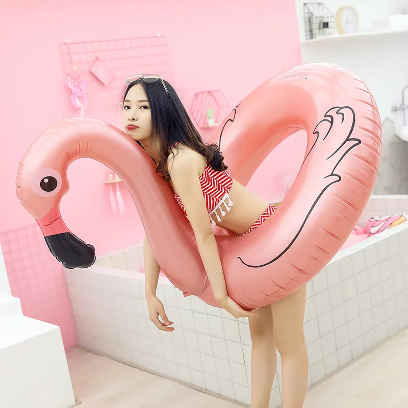 

90/120 Rosegold Flamingo Inflatable Swimming Ring for Pool Adult Baby Swimming Ring Float Swim Circle Pool Toys
