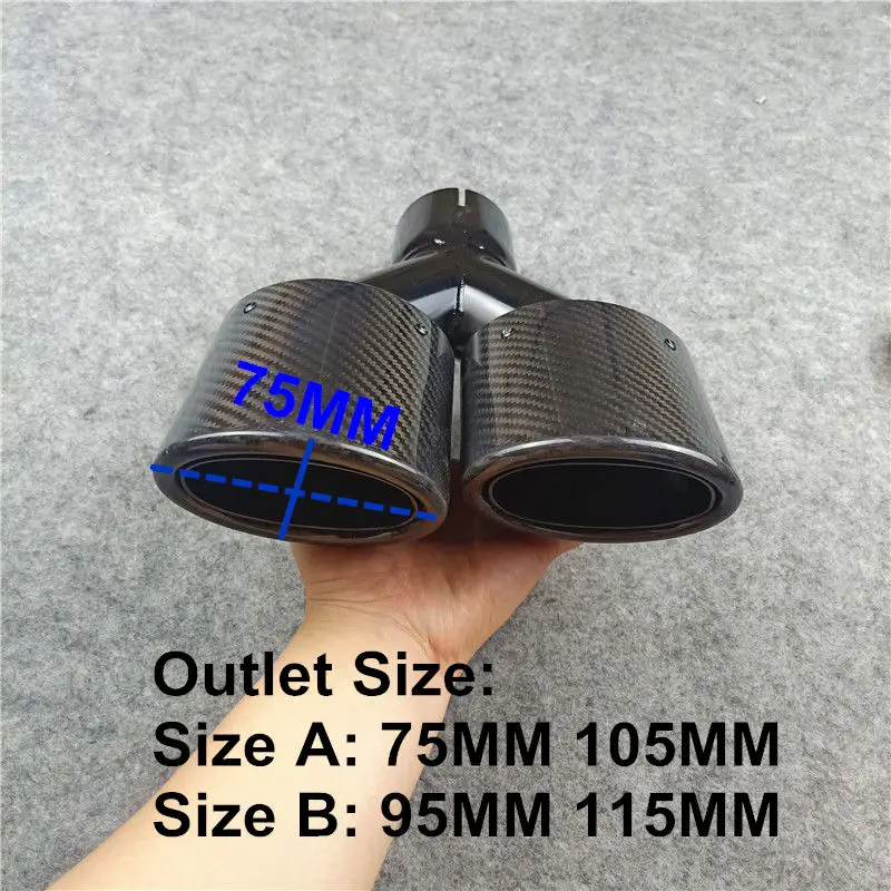 Пара новых Y образных выхлопных труб овальной формы двойной выхлопной наконечник