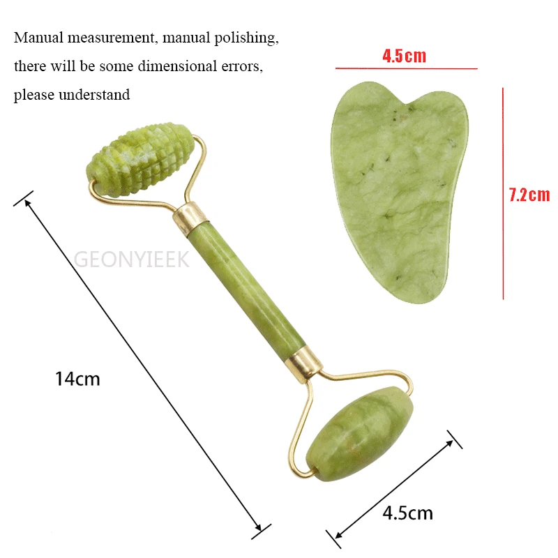 Натуральный массажер для лица скребок гуаша Нефритовый ролик микроидный